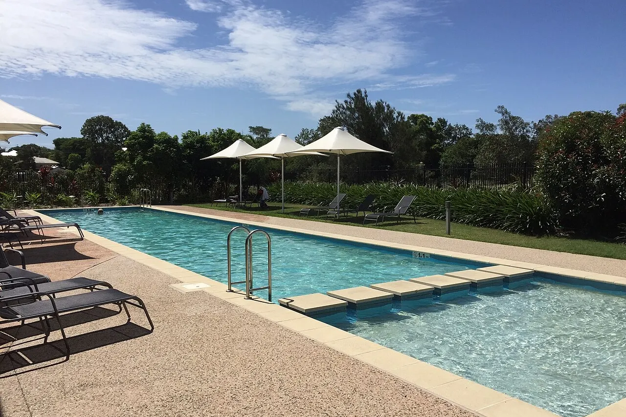 Stock photo of a pool project of the kind Foley Pools takes on in Prosper