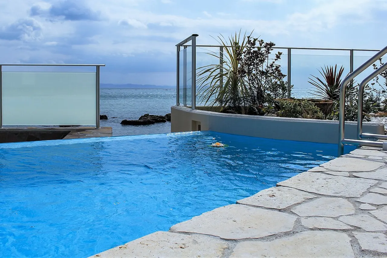 Stock photo of a pool project of the kind Oasis Pool Plastering takes on in Cypress